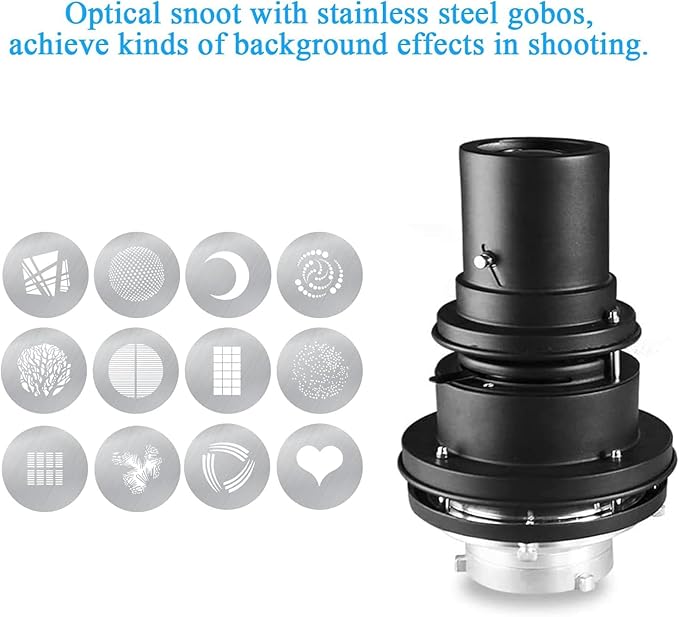 Alluneitter Bowens Mount Snoot, Strobe Video Snoot Conical Projector snoot - Image 2