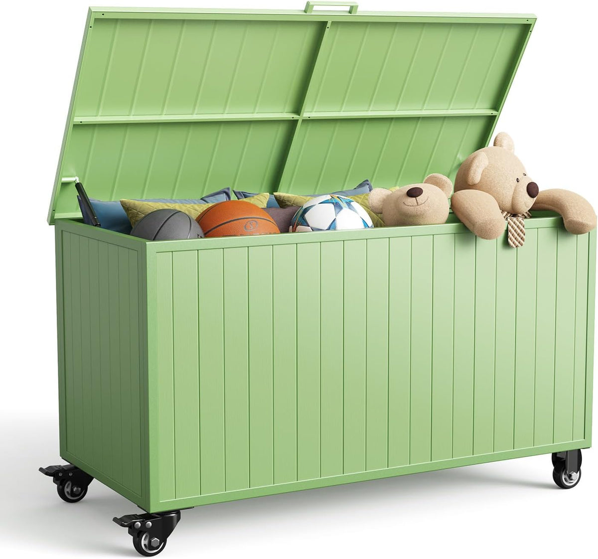 150 gallon outdoor storage box with wheels, metal, main product view