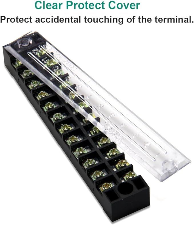 MILAPEAK 10pcs 12 Positions Dual Row 600V 15A Screw Terminal Strip Blocks - Image 3