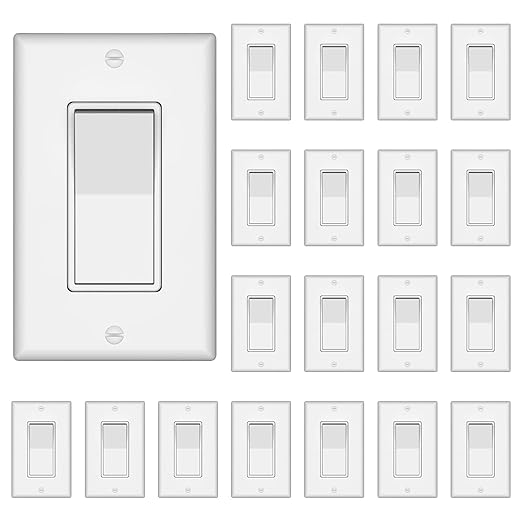 ThunderWay Single Pole Decorator Wall Light Switch by ThunderWay