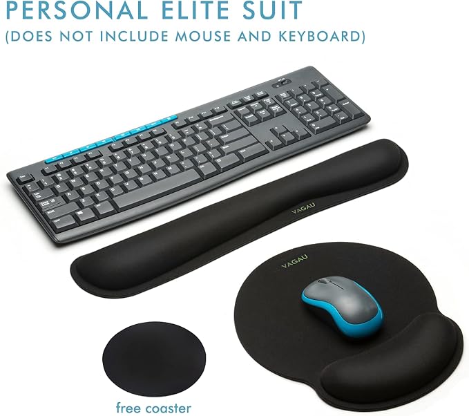 VAGAU Premium Keyboard Wrist Rest and Mouse Pad Wrist Support, Ergonomic Memory - Image 6