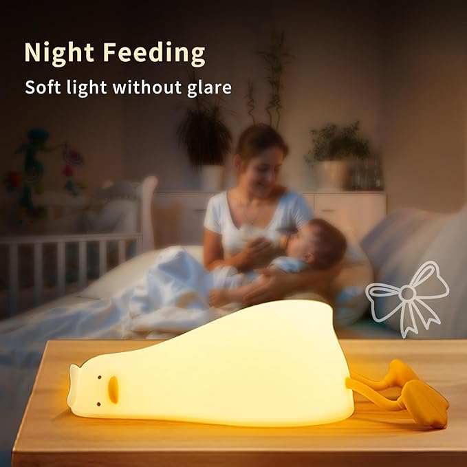 AVACOM Squishy Night Light, Lying Flat Duck Night Light, Travel Nightlight - Image 7