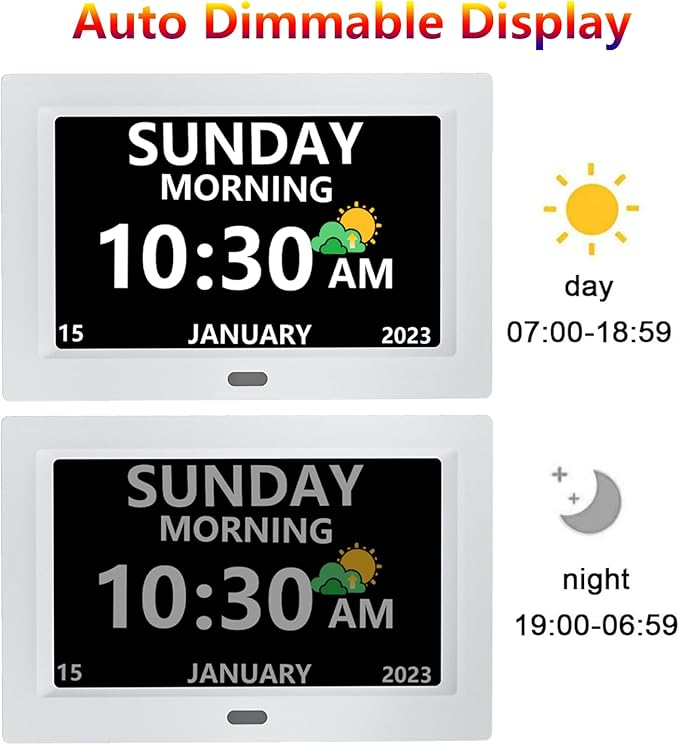 MRCHYDZ 11 Inch Clock with Day and Date - Image 6