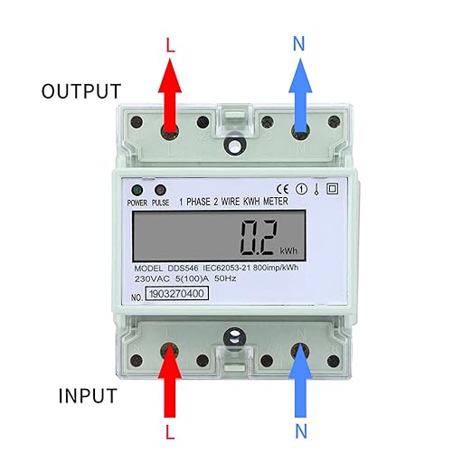 ANKROYU DDS546 Single Phase Energy Meter, Rail Digital Electric Consumption - Image 4