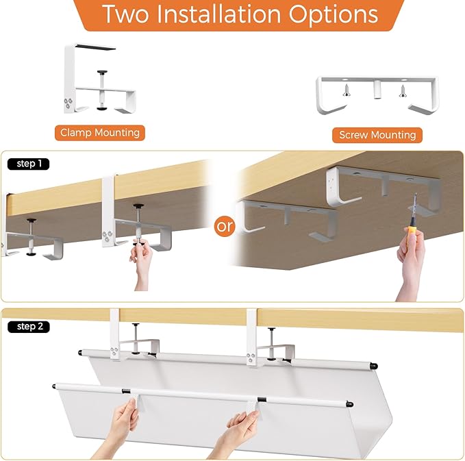 Under Desk Cable Management Tray - Image 7