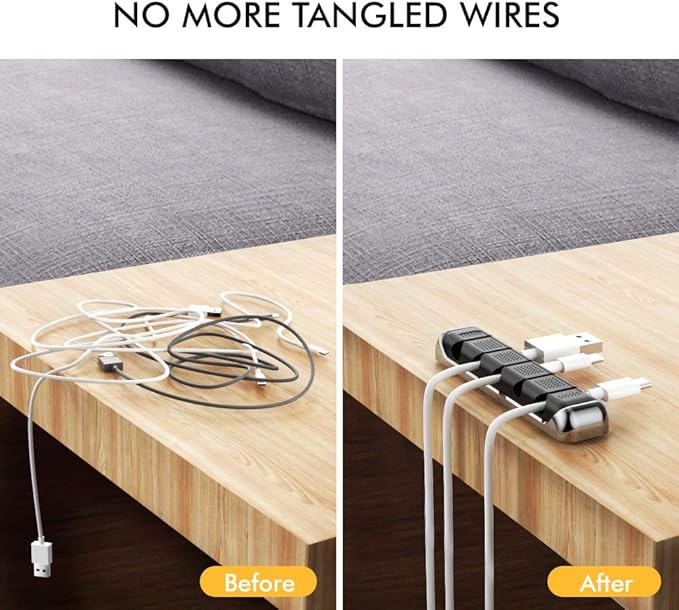 AHASTYLE Cable Organizer Holder 5 Slots Desktop Cord Wire Clips Keeper - Image 4