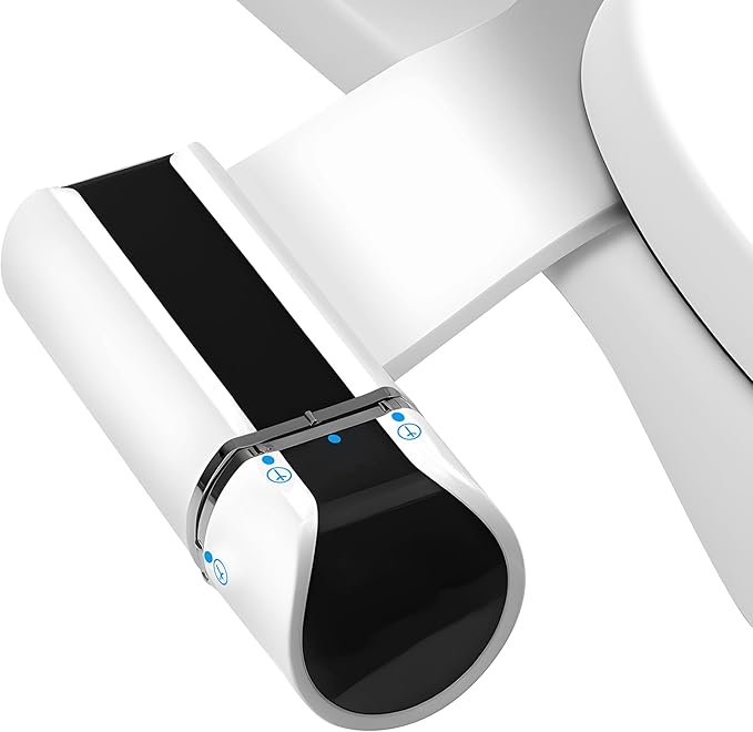 Bidet Attachment, Self-Cleaning Dual Retractable Nozzles Bidet, Ultra Slim by Renook