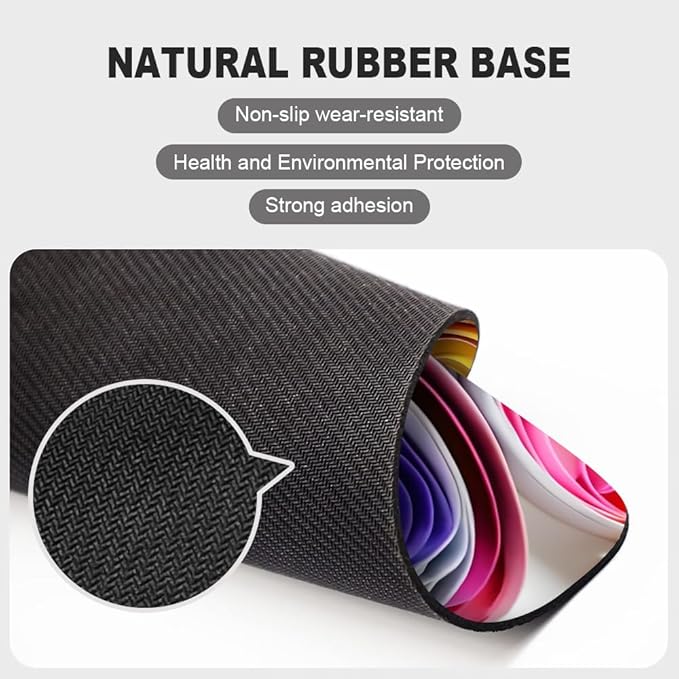 Love Flower Square Mouse pad, Waterproof, Anti Slip Rubber Base, Computer Mouse - Image 4