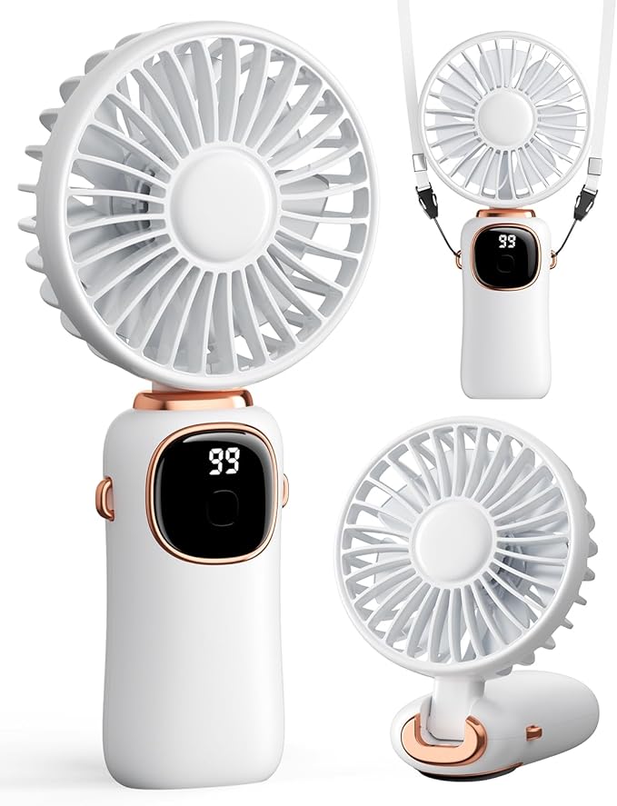 coldSky Portable Handheld Fan, 4000mAh Battery Operated 3 in 1 Multifunction by Fabricshaver