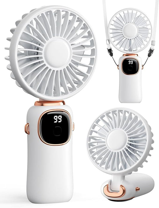coldSky Portable Handheld Fan, 4000mAh Battery Operated 3 in 1 Multifunction by Fabricshaver