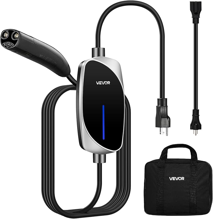 VEVOR Level 1/2 Tesla Charger, 16 Amp, Portable Electric Car EV Charger by VEVOR