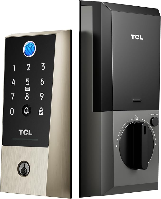 TCL D2 Plus Fingerprint Smart Lock, Wi-Fi Keyless Entry Door Lock, IP55 by TCL