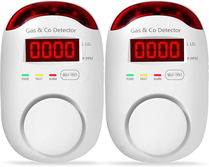 2 Packs Gas & Carbon Monoxide Detectors by ProductCategory