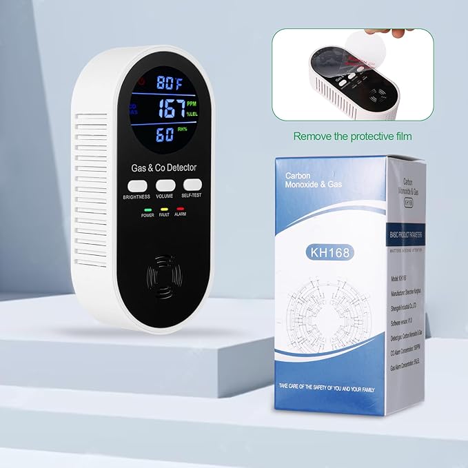 3 Pack 5-in-1 Carbon Monoxide Alarm & Natural Gas Leak Detector, AC-Plug-in CO - Image 7