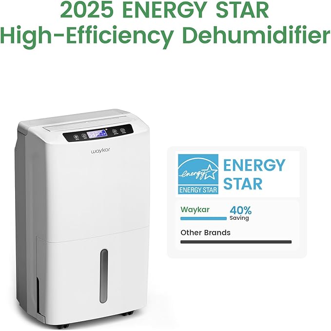 Waykar 2000 Sq. Ft. 2025 Energy Star Dehumidifier - Image 3
