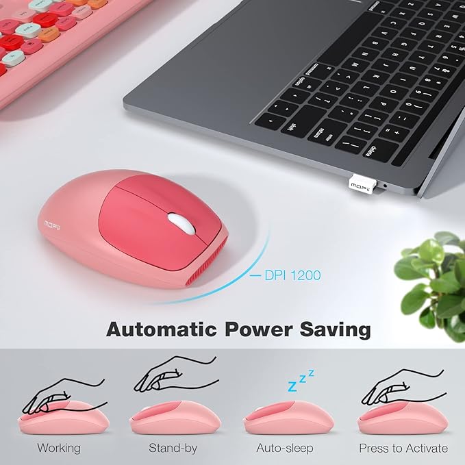MOFII Wireless Keyboard and Mouse Combo Silent, Slim Compact 2.4G USB Full Size - Image 4