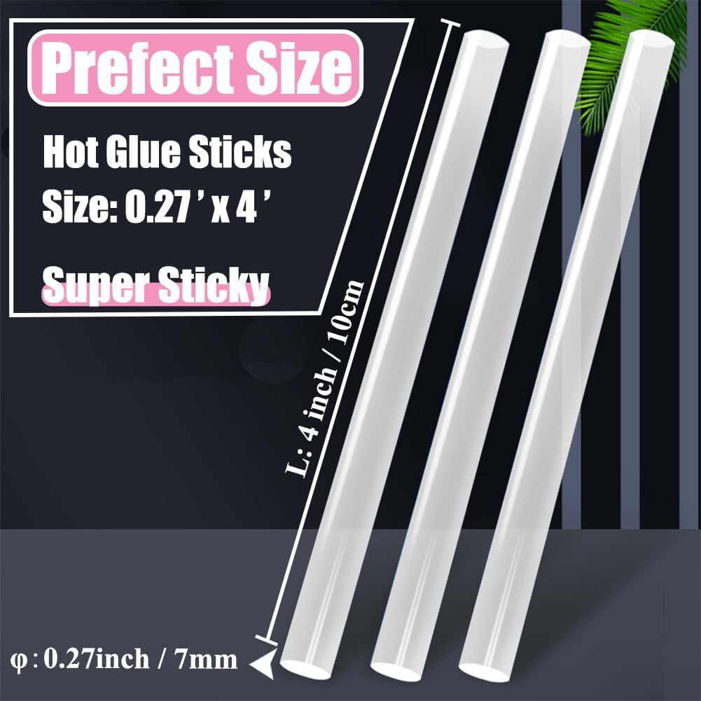MONVICT Clear Mini Hot Glue Sticks - 2 LBS, 230 Pcs | 0.27 in. Diameter, 4 in. Length | Fits Most Mini Glue Guns | High Adhesion | for Crafts, DIY, Repairs