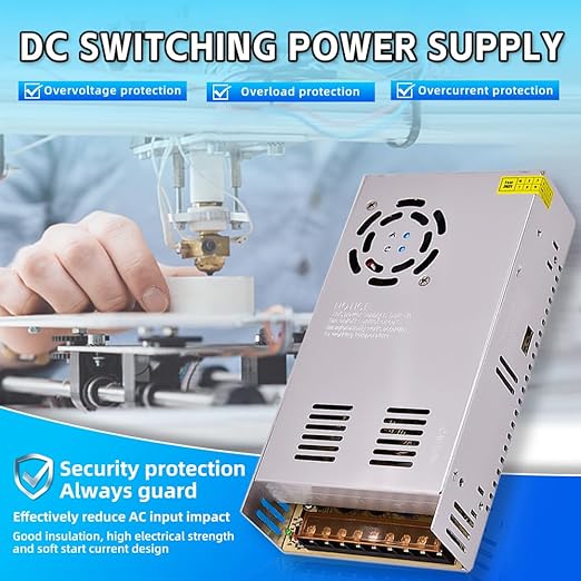HuanQiuSensmart 110V AC to 12V DC Transformer, 12V 500W 40A Switching Power - Image 2