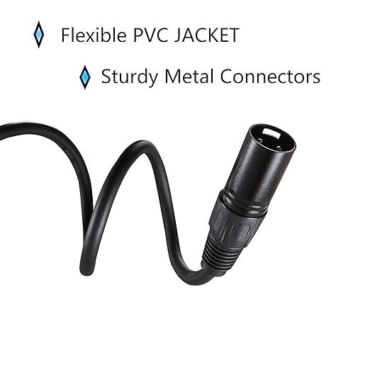 MFL. 10 ft Flexible DMX Cable 3 Pin Signal XLR Male to Female Cable Wire - Image 6