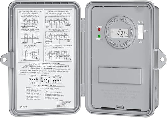 BN-LINK Pool Pump Timer, Outdoor Timer Box, Heavy Duty, 2HP 40A Max, 277 VAC by BN-LINK