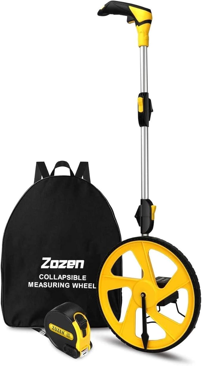 Zozen Measuring Wheel in Feet and Inches, Mechanical/Double Collapsible/One Key by Zozen