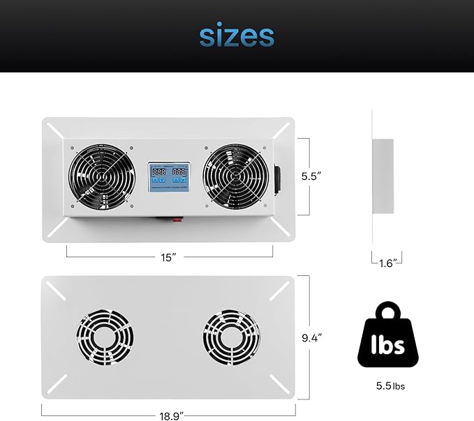 Pewoaoa 240 CFM Crawlspace Vent Fan, - Image 2