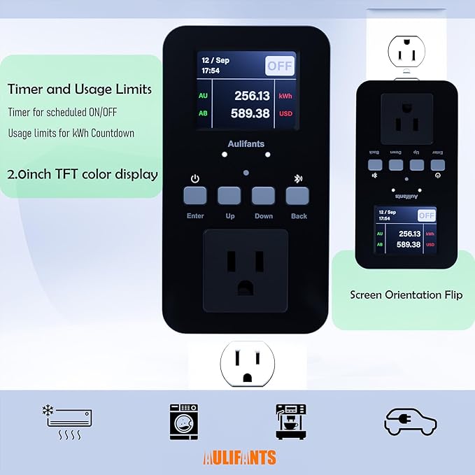 Aulifants LP405 25A Heavy Duty Smart Plug Meter Sockets Industrial Energy - Image 6