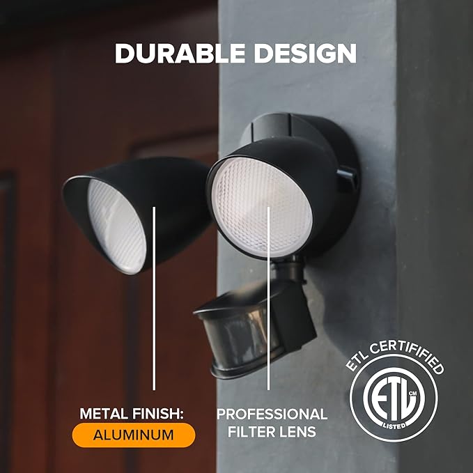 LUTEC 32W 3500 Lumen LED Security Lights Motion Sensor Light Outdoor, 5000K - Image 7