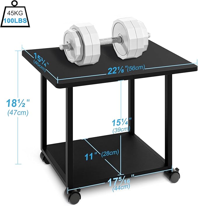 MARTY 22"x15.75" Large Under Desk Printer Stand - Image 5