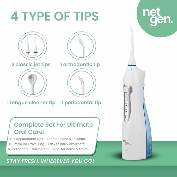 Cordless Water Dental Flosser for Teeth & Gums, Portable Electric Oral Irrigator - Image 4