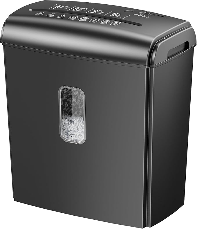 Locksworth 8-Sheet Micro-Cut Paper Shredder, P4 High Security, 4 Gallon Bin by LockworthdedicatedtoSafe