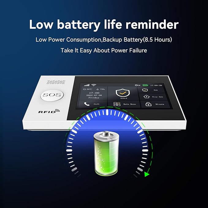 Hapippofa Home Security Alarm System, DIY Wireless WiFi Alarm System, Compatible - Image 7