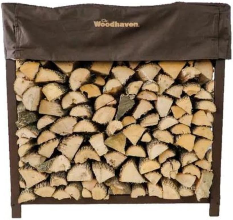 woodhaven 3-foot brown raised firewood rack, 1/8 cord, main product view