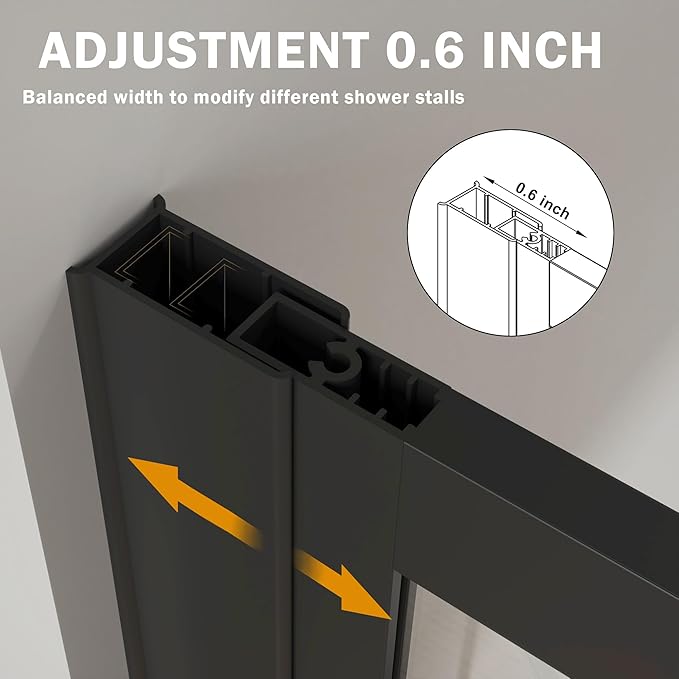 Goodyo 34” X 72” Glass Shower Door Fixed Framed Shower Screen Tempered Glass - Image 7