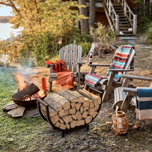dicasser firewood rack outdoor and indoor firewood storage showing dimensions