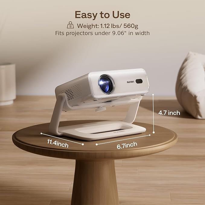 Aurzen Multi-Angle Projector Stand, 180° Rotatable, Compatible, Epson & Most - Image 2