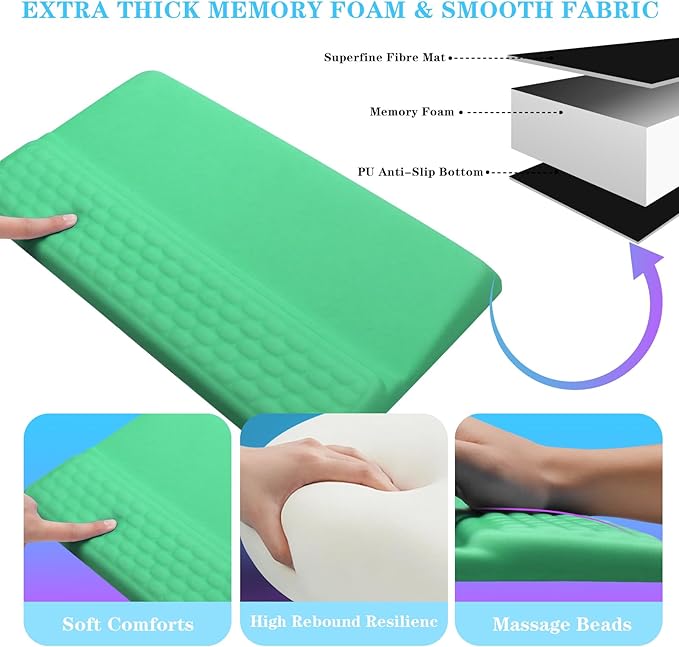 Computer Keyboard Stand with Wrist Rest, Ergonomic Tilted Keyboard Holder - Image 4