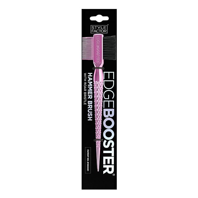 Style Factor EDGE BOOSTER® Hammer Brush Rat Tail– Double-Sided Edge Control - Image 2