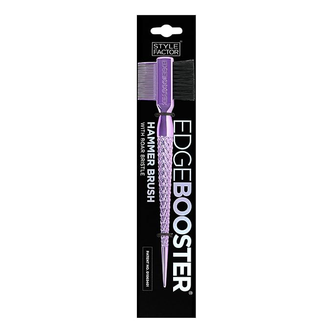 Style Factor EDGE BOOSTER® Hammer Brush Rat Tail– Double-Sided Edge Control - Image 2