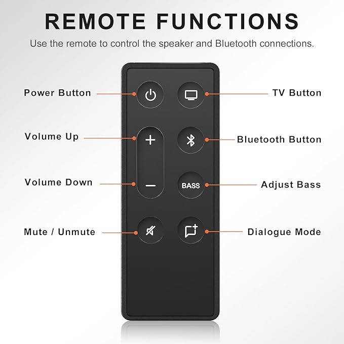 Replacement Remote Control for Bose TV Speaker and Solo Soundbar Series II - Image 6