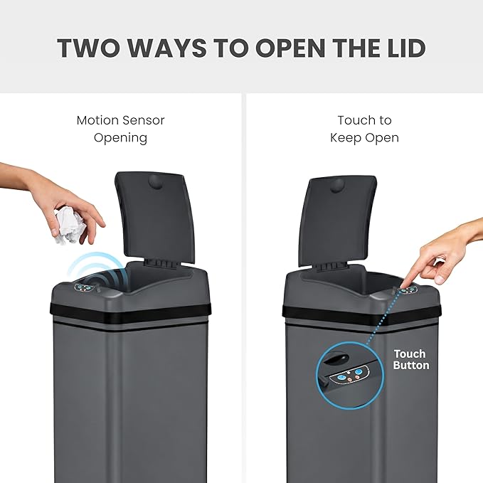 iTouchless 13 Gallon Kitchen Trash Can - Image 3