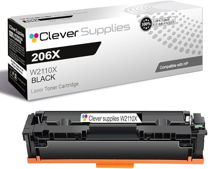 CS Replacement Compatible with HP 206X Toner Cartridge W2110X to use with Color by CleverSupplies