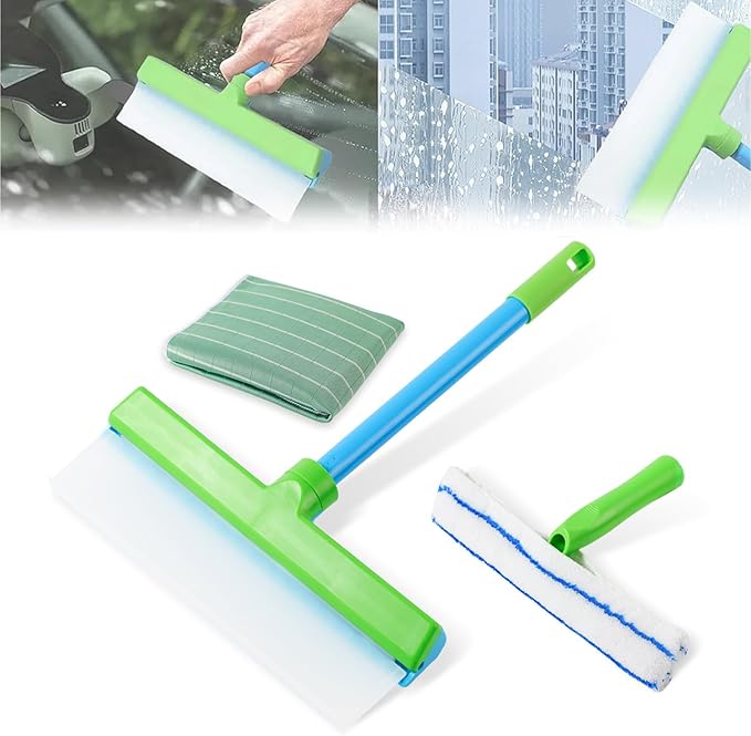 Window Cleaning Kit, Window Squeegee, Recyclable Silicone Window Squeegee Kit by Unknown