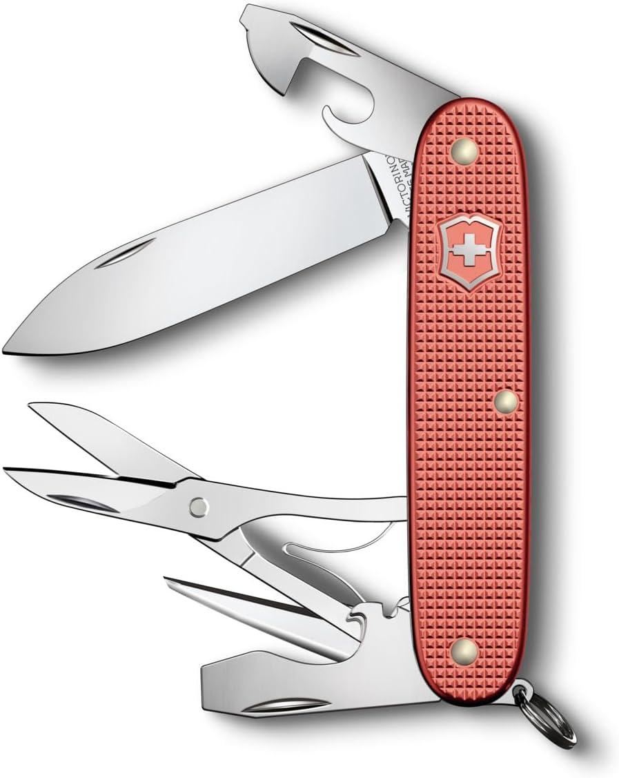 Victorinox Swiss Army Knife Pioneer X Alox Limited Edition 2025, Multitool, Swiss Army Knife, 9 Functions, Blade, Screwdriver, Red
