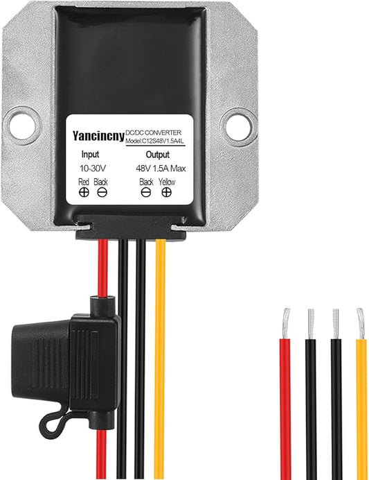 Yancincny Step Up Voltage Converter 10-30V to 48V 1.5A, Dc 12V 24V to 48V 72W by Unknown