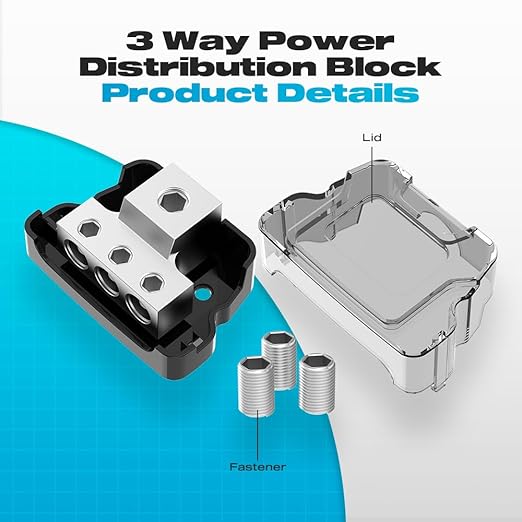 Distribution Block Car Audio, Malictele 3 Way Power Distribution Block 1 x - Image 3