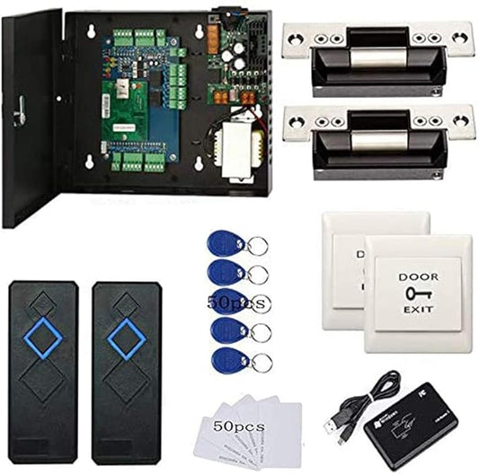 MENGQI-CONTROL 2 Door Access Control Board System 110-240V Power Supply Box by MENGQI-CONTROL