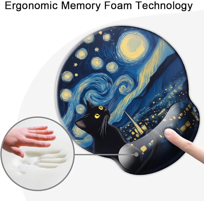 Ergonomic Mouse Pad with Wrist Support, Mouse Pad with Wrist Rest and Coaster - Image 4