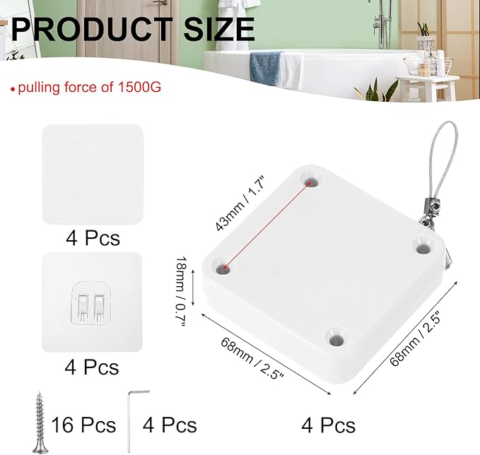 MECCANIXITY Punch-Free 1500g Automatic Sliding Screen Door Closer - Image 2