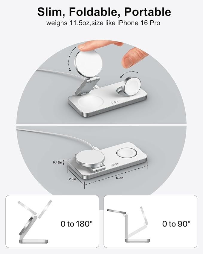 UEQ Foldable 3 in 1 Wireless Charging Station - Image 3